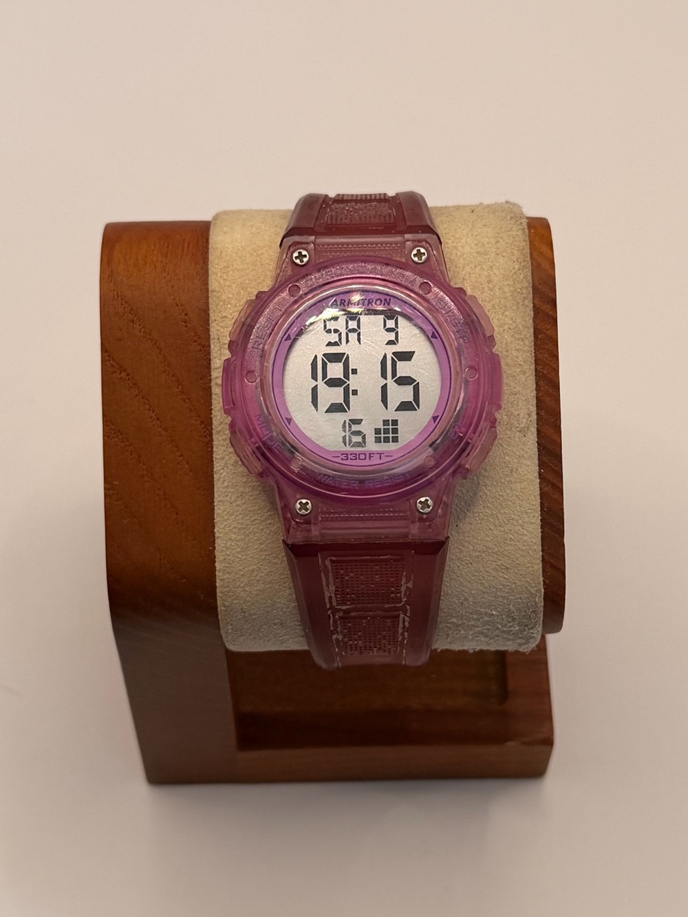 Armitron Pro Sport Digital Watch Womens Pink Backlight Alarm